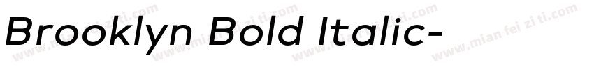 Brooklyn Bold Italic字体转换